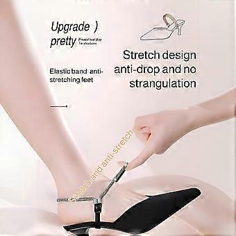 Premium Elastic Shoe Bands for Women's Sandals & High Heels, Decorative Anti-Drop Laces, Breathable, Washable, Universal Fit