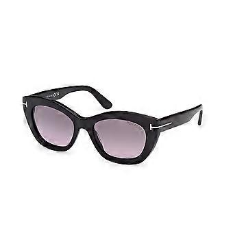Tom Ford FT1285 LINDA-02 01B Full Rim Shiny Black Women Cat Eye Sunglasses UV2 Original