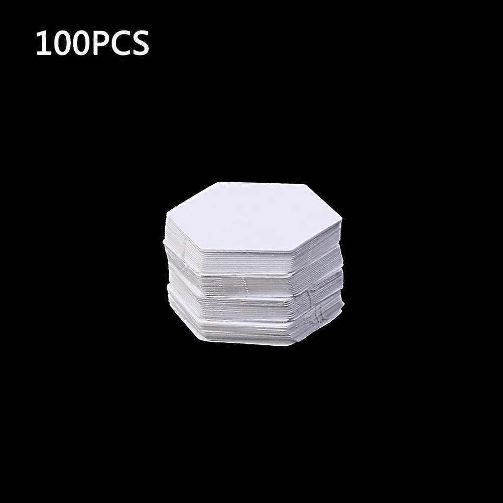 100pcs White Hexagon Templates Patchwork Paper Mold Set Sewing Accessory