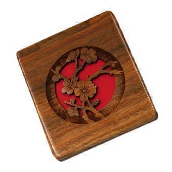 Green Sandalwood Mirror Vintage Wooden Mirror for Makeup Use 1Pcs Portable