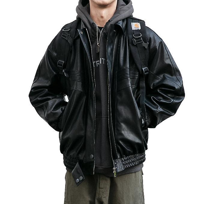 Men's Faux Leather Jacket Casual Jacket
