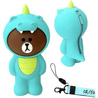 Pencil Pen Case Dinosaur 3D Silicone Cartoon Storage Box Cute with - Main Image