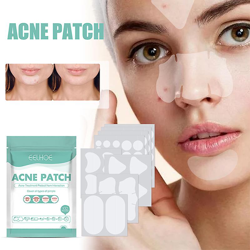132pcs Large Acne Patch Pimple Hydrocolloid Stickers Spot Cover Remover Treatmen