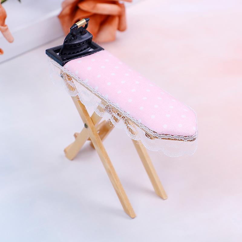 1:12 Dollhouse Miniature Iron With Ironing Board Set Classic Furniture Toys