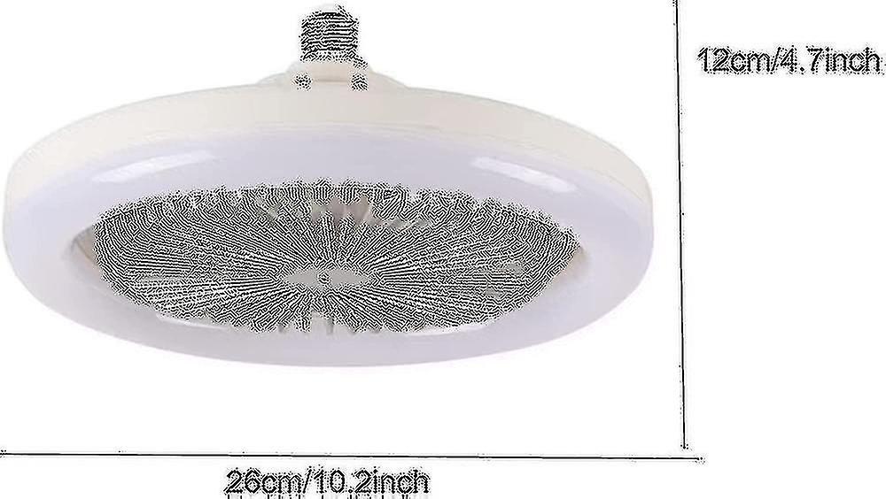 2 In 1 Smart Fan Light, 3 Blade Modern Ceiling Fan With E27 Lamp, Smart Led Ceiling Light With Fan, Ceiling Fan With Light Dimmable Remote Control