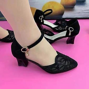 frau sommer pumpschuhe mit rutschfester sohle slingback schnalle schuhe für kleider jeans röcke kurze hosen