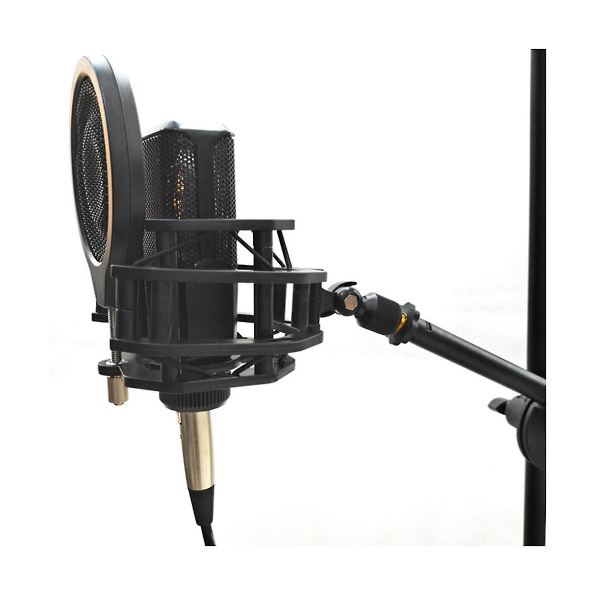 Microphone Professional Shock Mount Holder with Filter Screen Universal Mic Bracket for Condenser M