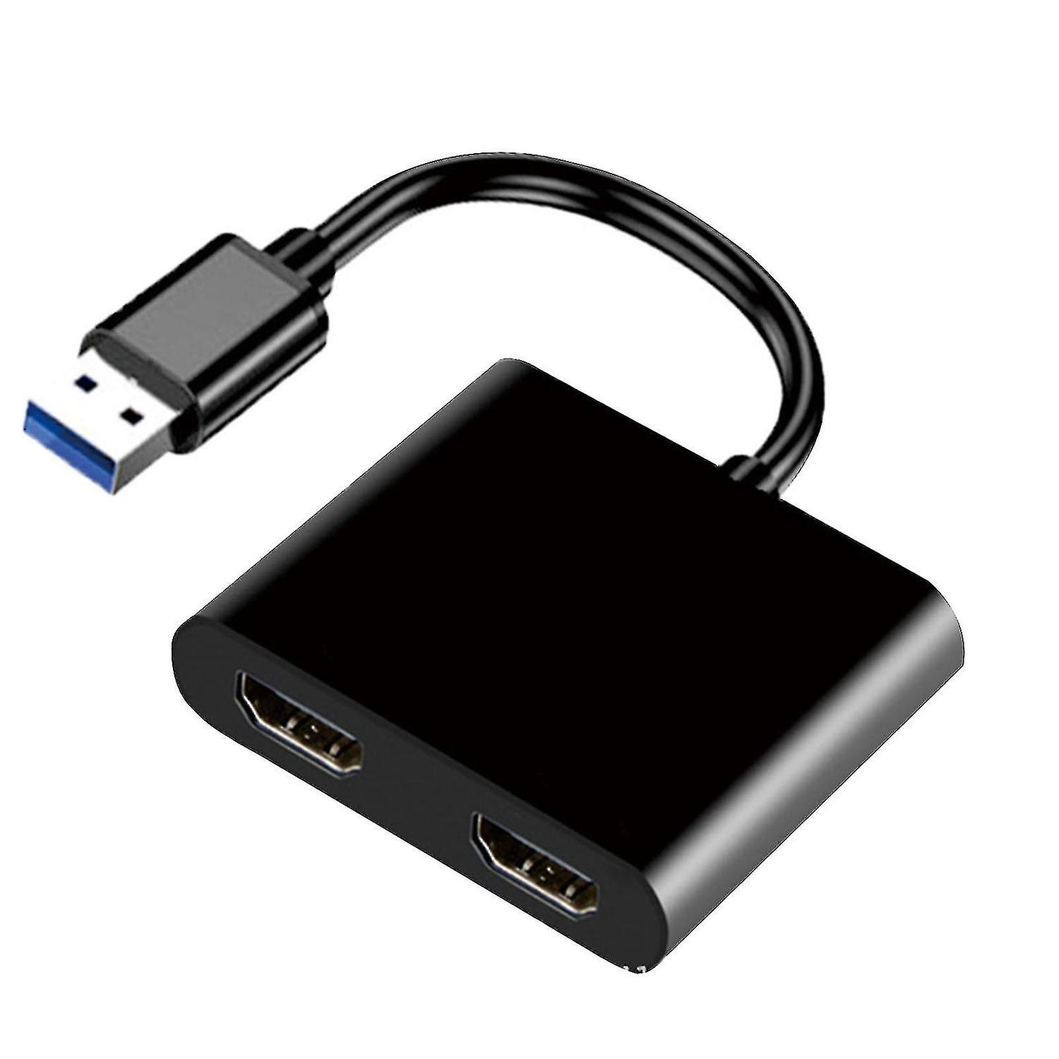 Usb 3.0 To Dual Hdmi-compatible Adapter Easy To Use Wide Compatibility For Most Operating Systems