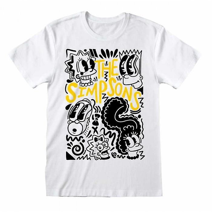 The Simpsons Unisex Adult Graffiti T-Shirt