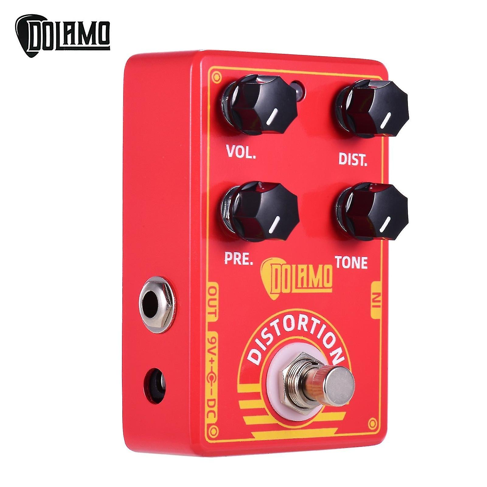 Dolamo D-9 Distortion Guitar Effect Pedal With Presence Distortion Volume Tone Controls And True Bypass For Electric Guitar