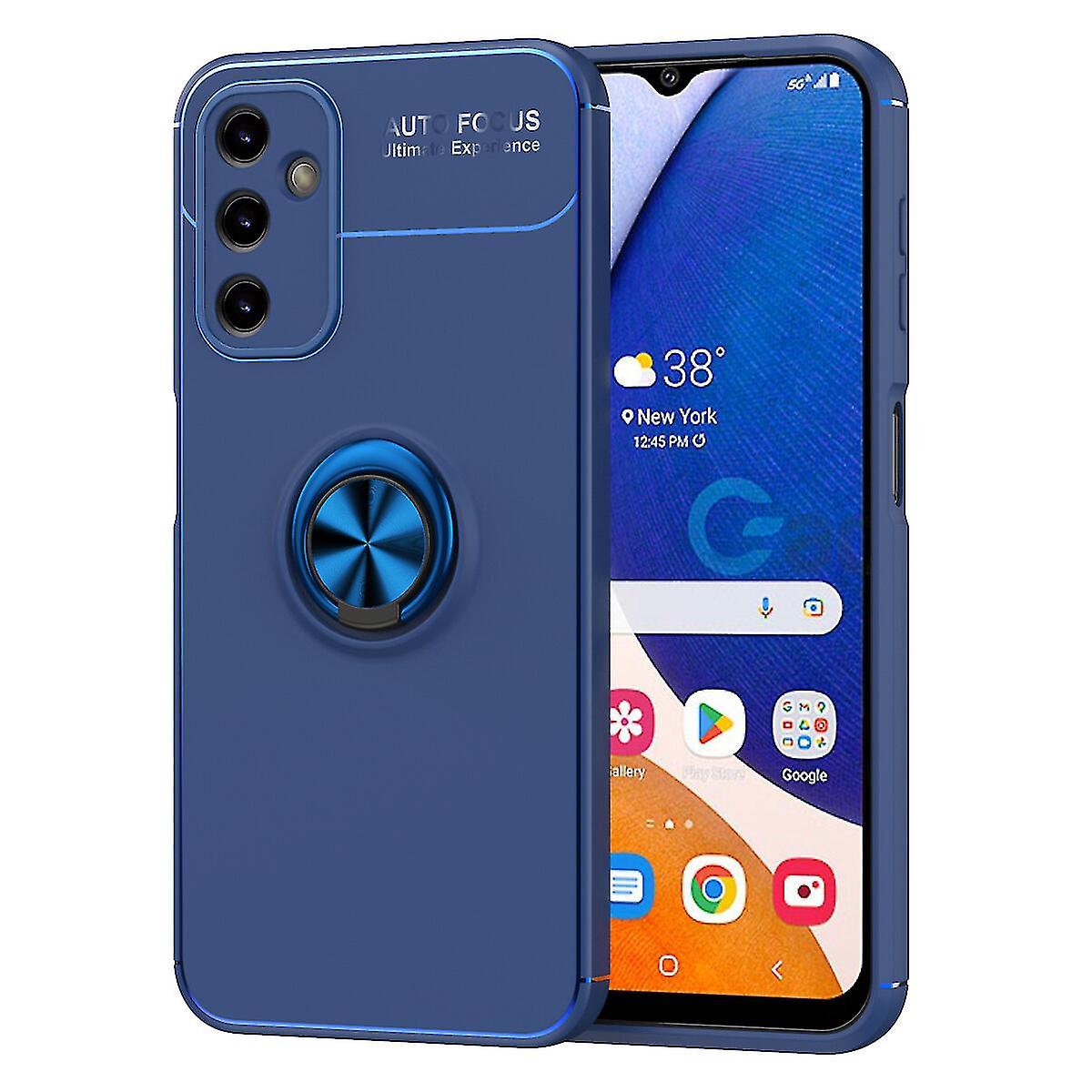 Shockproof Soft Gel Case For Samsung A14 4g - Metal Ring Stand, High Quality, Scratch-resistant, Non-slip, Dustproof, Full Protection