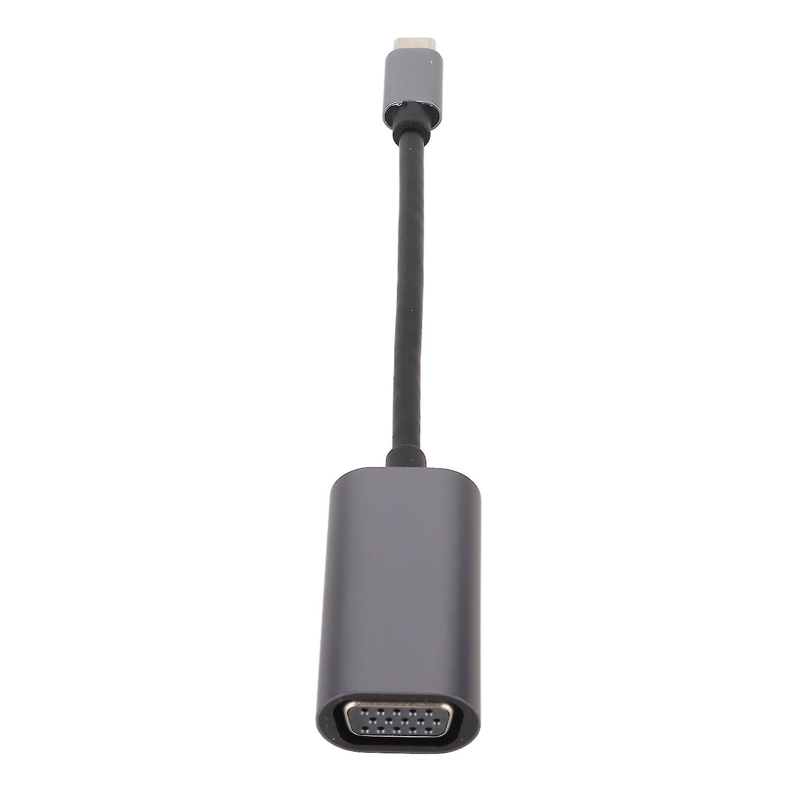 Type C to VGA Adapter Cable 1080P Supported Anti Slip Design USB C to VGA Adapter for Laptop Phone Tablet