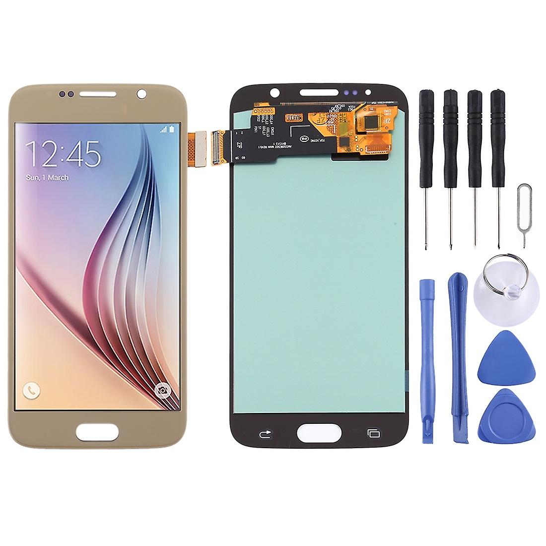 OLED LCD Screen for Samsung Galaxy S6 with Digitizer Full Assembly (Gold)
