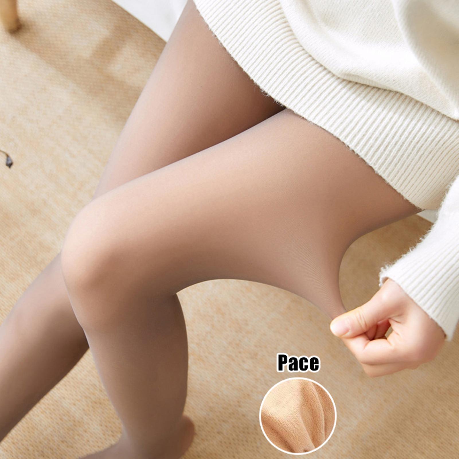 Legs False Translucent Warm Fleece Pantyhose Women Fleece Lined Thickened Pantyhose New
