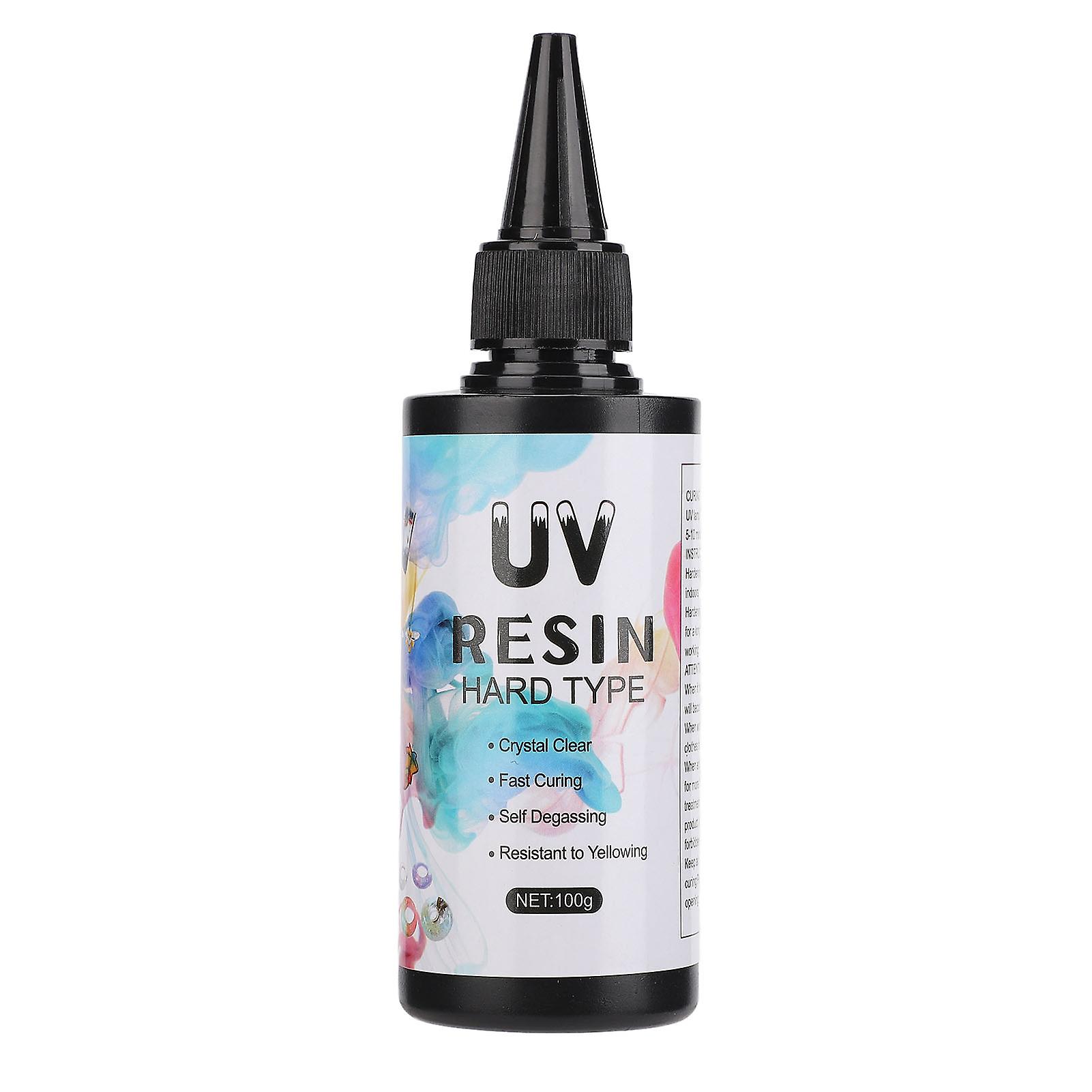 UV Resin Handworked DIY Transparent Color Anti Yellowing Fast Curing Clear UV Glue Adhesive for Craft Decorations 100g