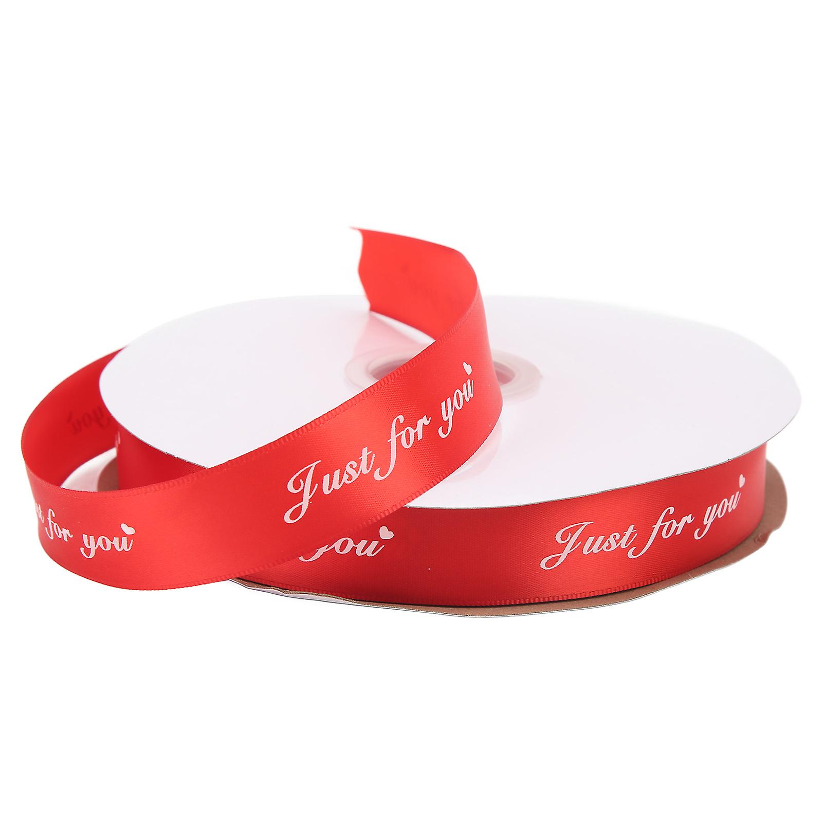 100 Yard Red Satin Ribbon 2.6cm Width Double Face Satin Ribbon Glossy Polyester Red Ribbon Thin for Party Decoration 