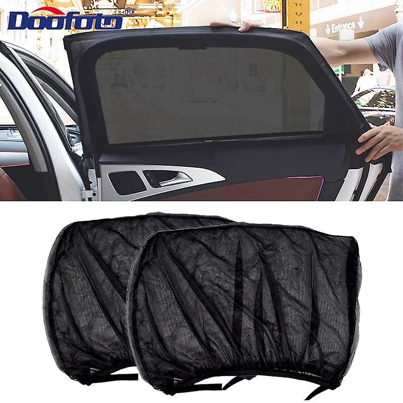 Car Window Sun Shade Curtains UV Protection Auto Curtain Front Rear Side Window Mesh Anti Mosquito Car Styling Accessories~18807