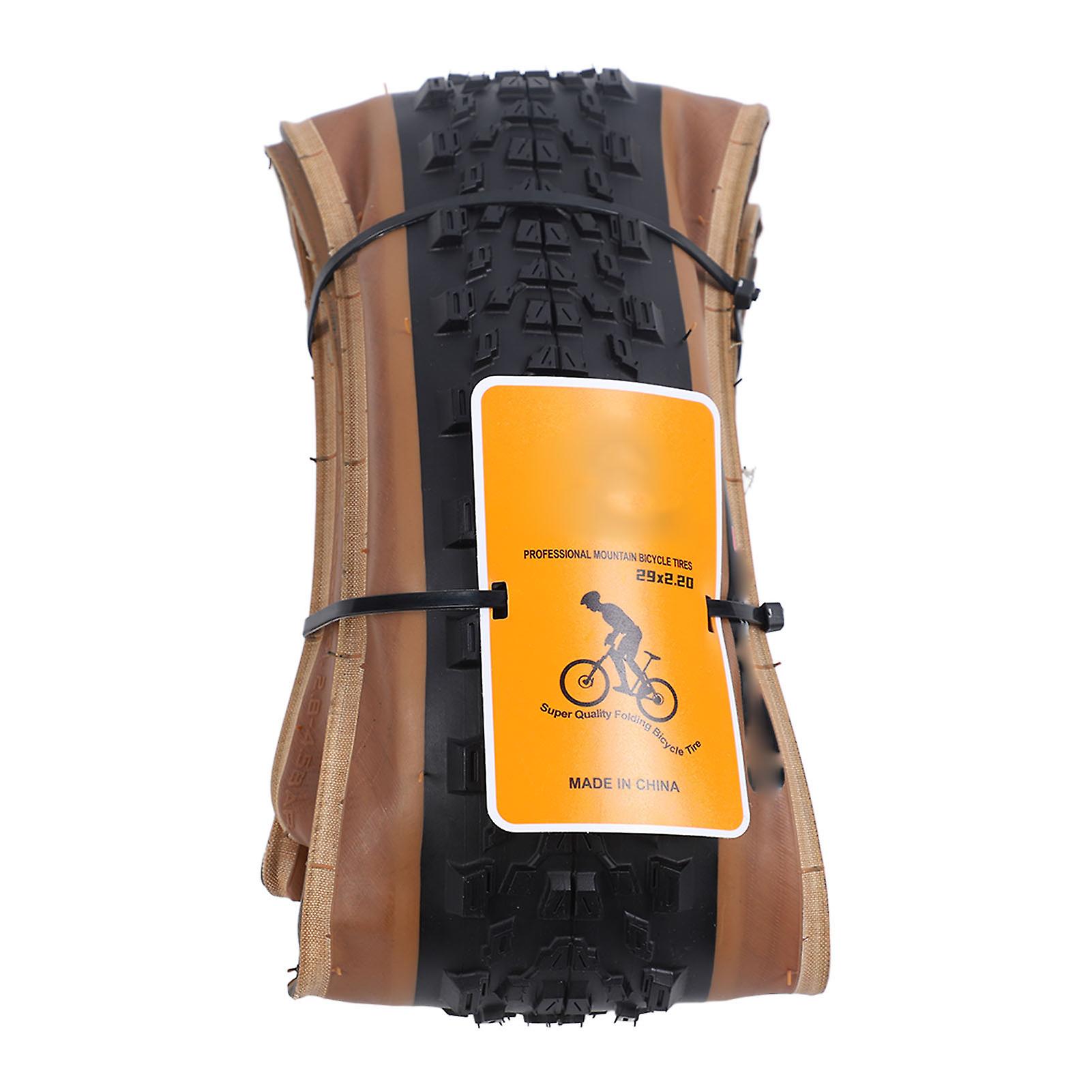 29x2.20 Foldable MTB Tire - Puncture-Resistant & Explosion-Proof in Black/Yellow