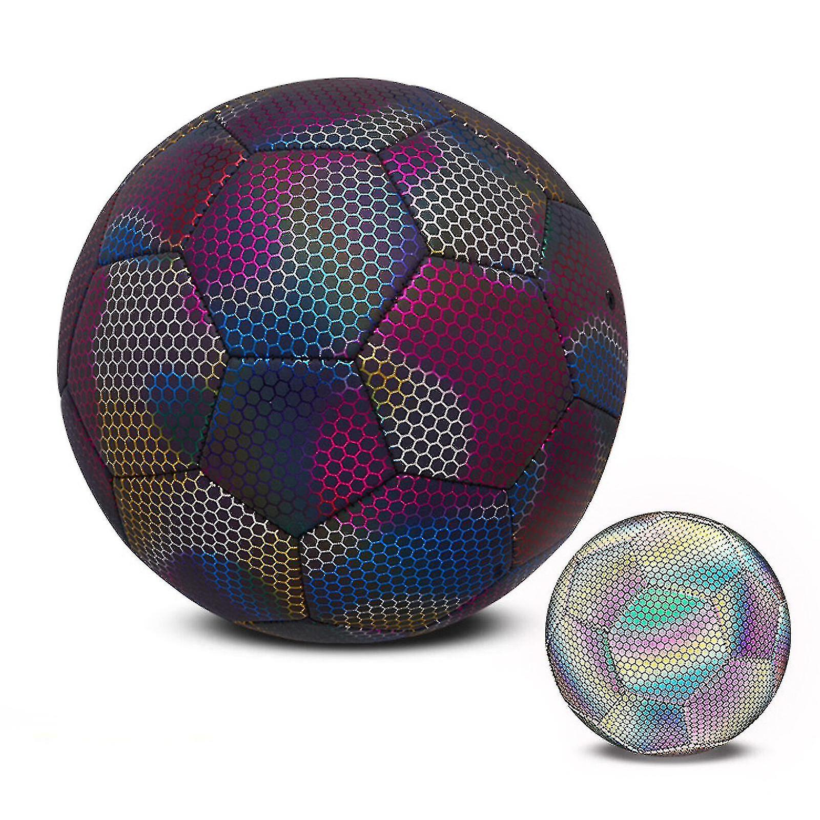 Pallone da calcio fosforescente taglia 4 e 5, palla luminosa per partite e allenamenti notturni