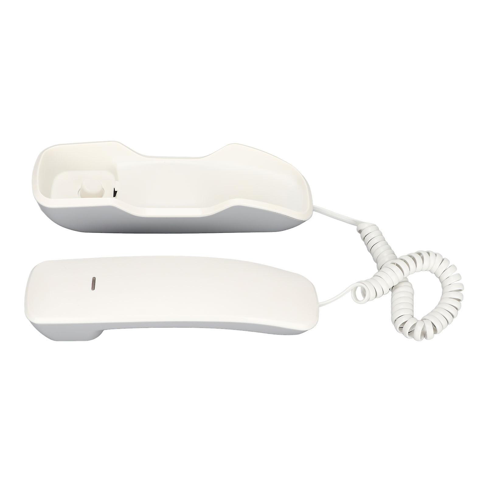 טלפון הניתן להרכבה על הקיר מיני קווי קווי עמיד למשרד מלון ביתי לבן 