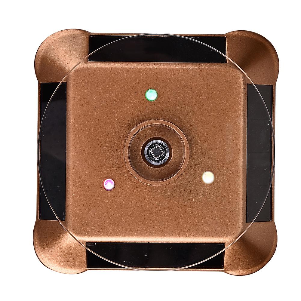 Solar Power&Battery Powered Rotation Jewelry Holder Display Tray Rotating Base (Gold)