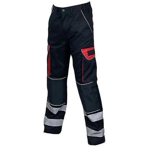 Mens Hi Vis Multipocket Polycotton Cargo Trousers