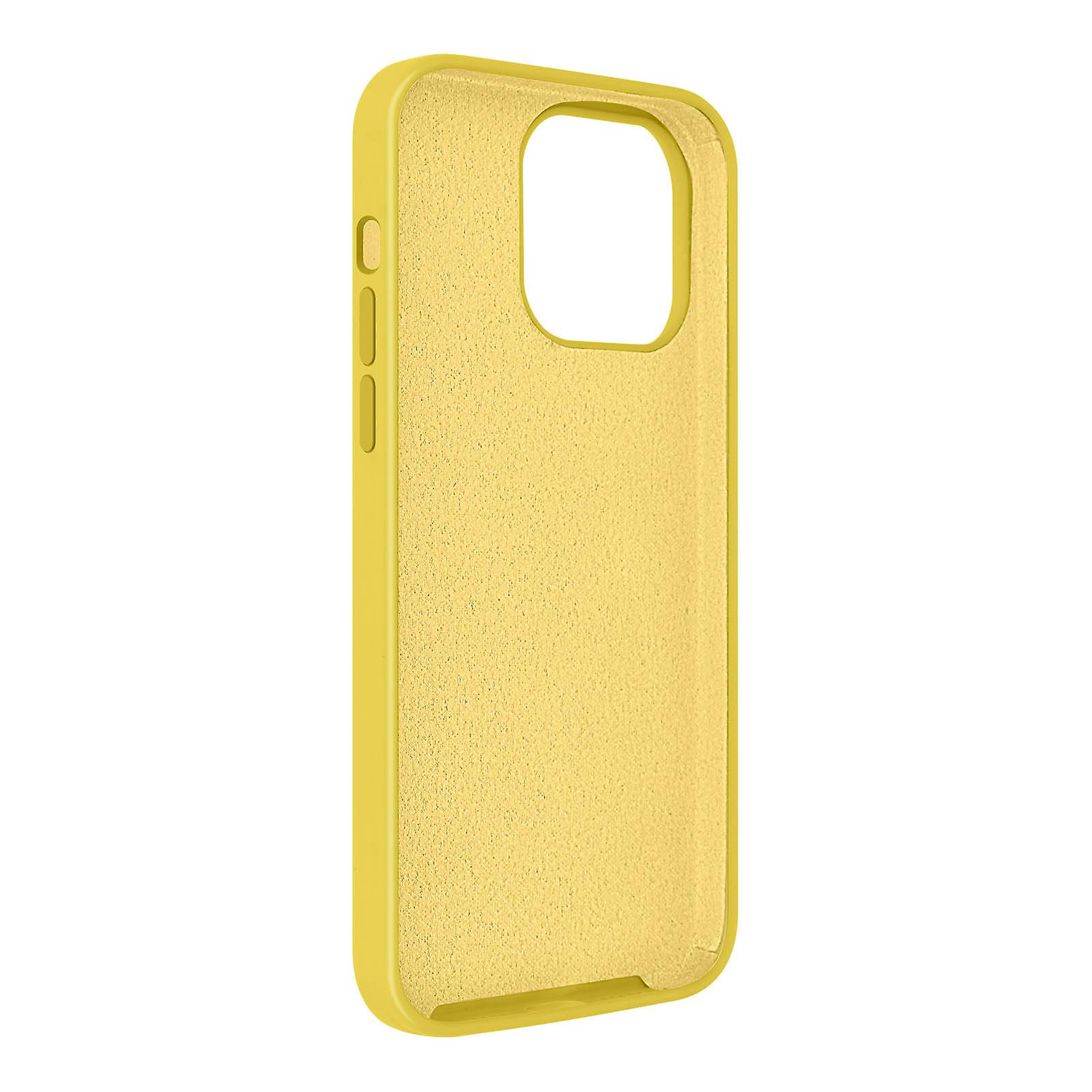 iPhone 14 Pro Case Semi-rigide Thin Light Case Soft Interior Moxie jaune