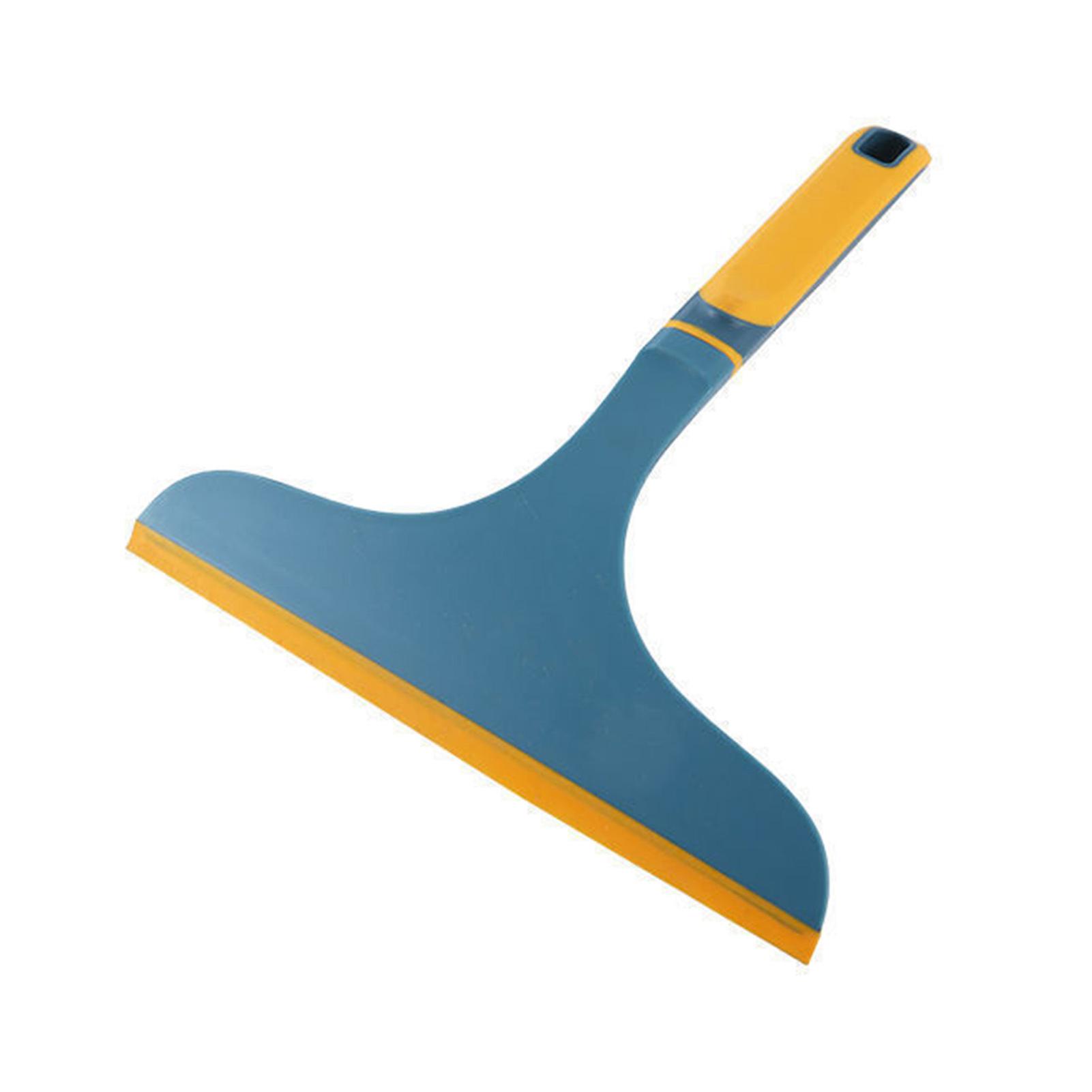 Glass Wiper for Window Shower Door Car Flexible Soft PP TPR Clean Tool with Curved Handle Dark Green