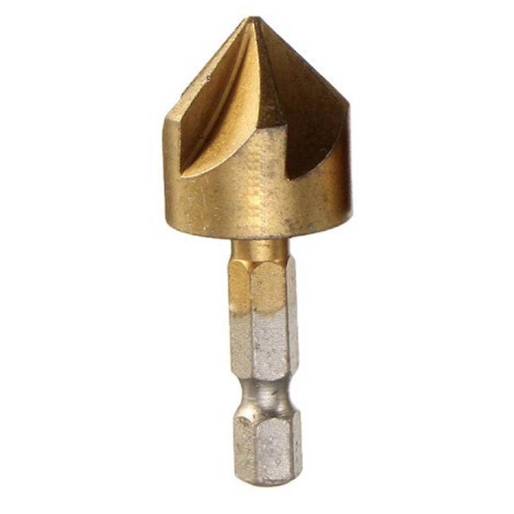 1pc Countersink Drill Bit 5 Flute Bits Chamfering Deburring Tool Hole Opener 6/8/9/12/16/19mm 1/4' H