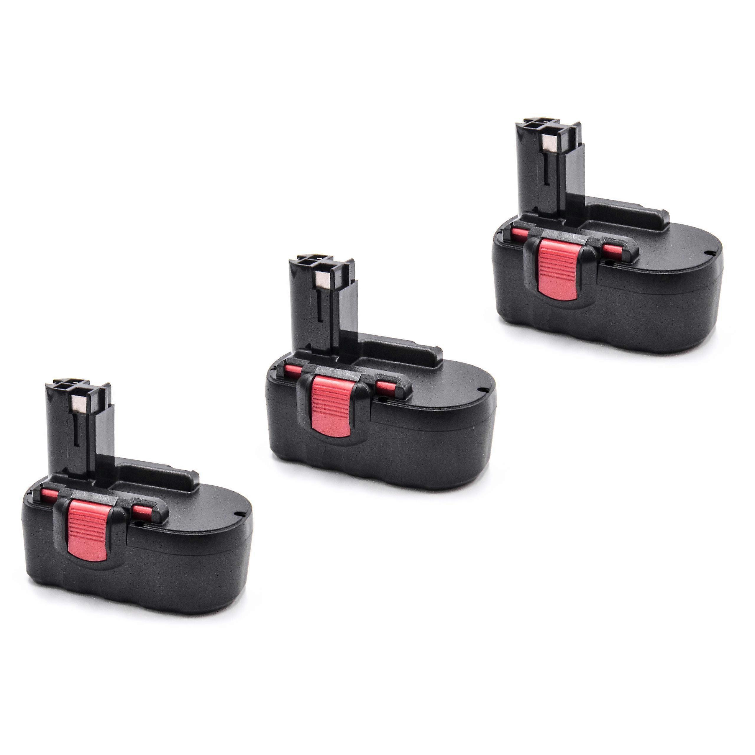 vhbw 3x Akumulator kompatybilny z Bosch GSR 18 V, GST 18 V, GSR 18 VE-2, PSR 18 VE-2, PSB 18 VE 2 Tool (3000 mAh, NiMH, 18 V)