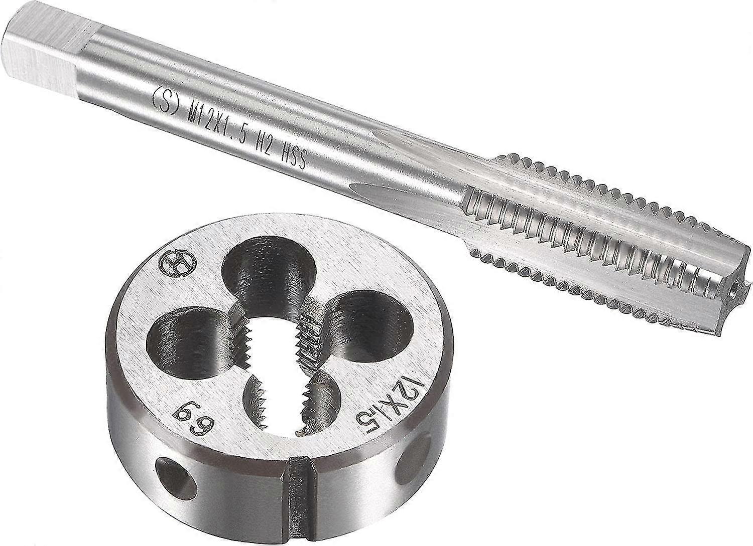 M12 X 1.5mm Metric Tap And Die Set, Hss Machine Thread Screw Tap With Alloy Tool Steel Round Threading Die