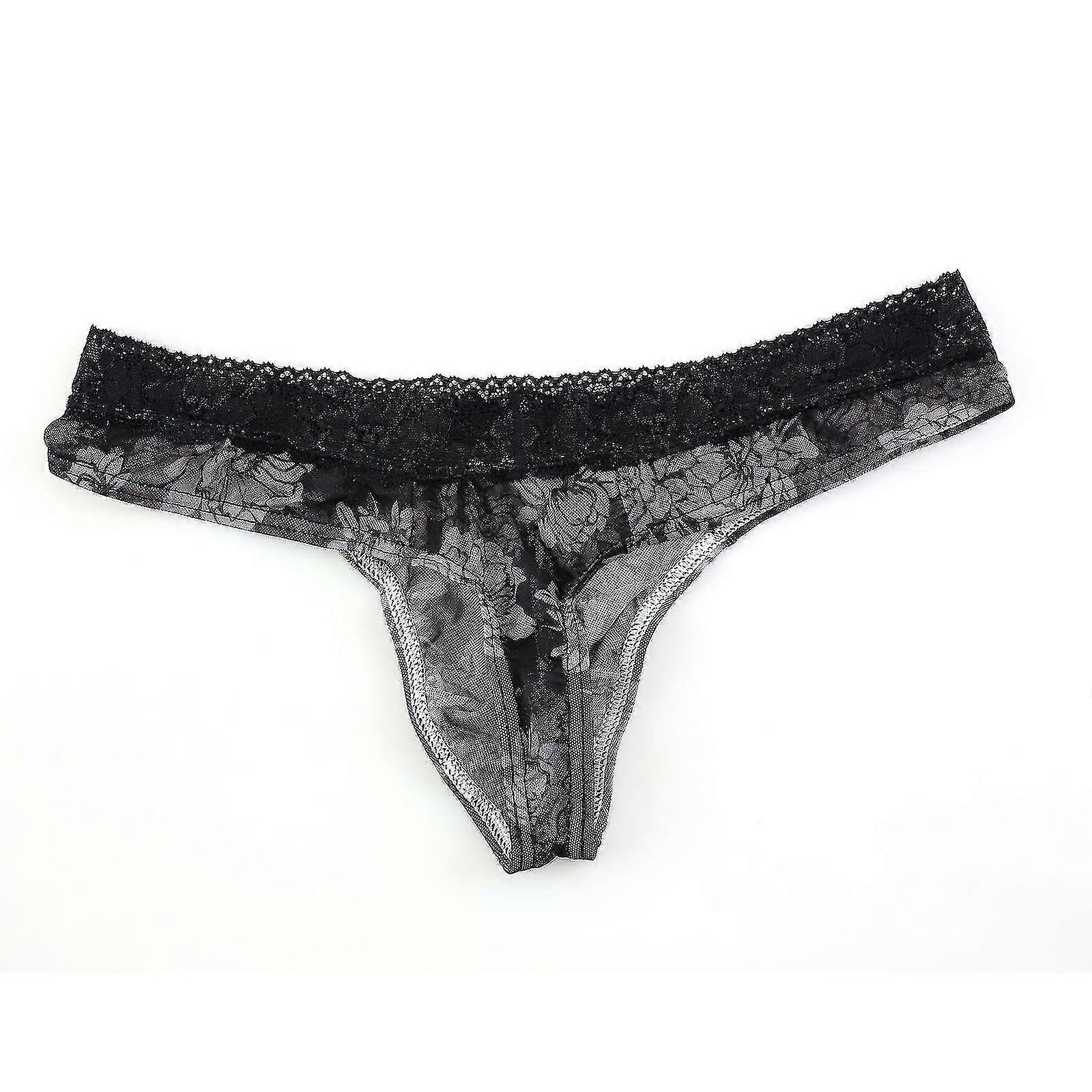 1pc Culotte de string imprimée en dentelle pour hommes