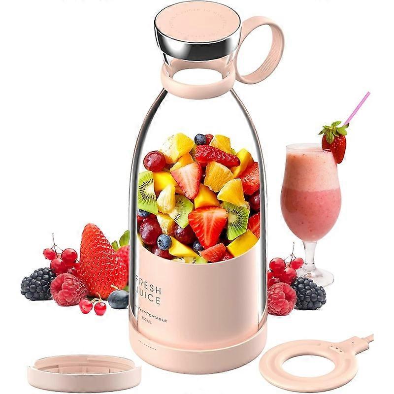 Personal Size Blender, Portable Blender, Battery Powered USB Blender (Pink)