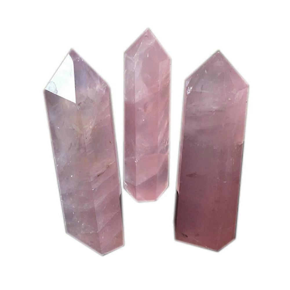3 Natural Powder Crystal Hexagonal Standard Column Crystal Rough Polished Powder Crystal Single-Pointed Column 5-6cm
