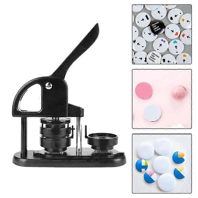 Round Badge Making Machine For Diy Gifts Keychain Pin Buttons Attachments Fridge Button