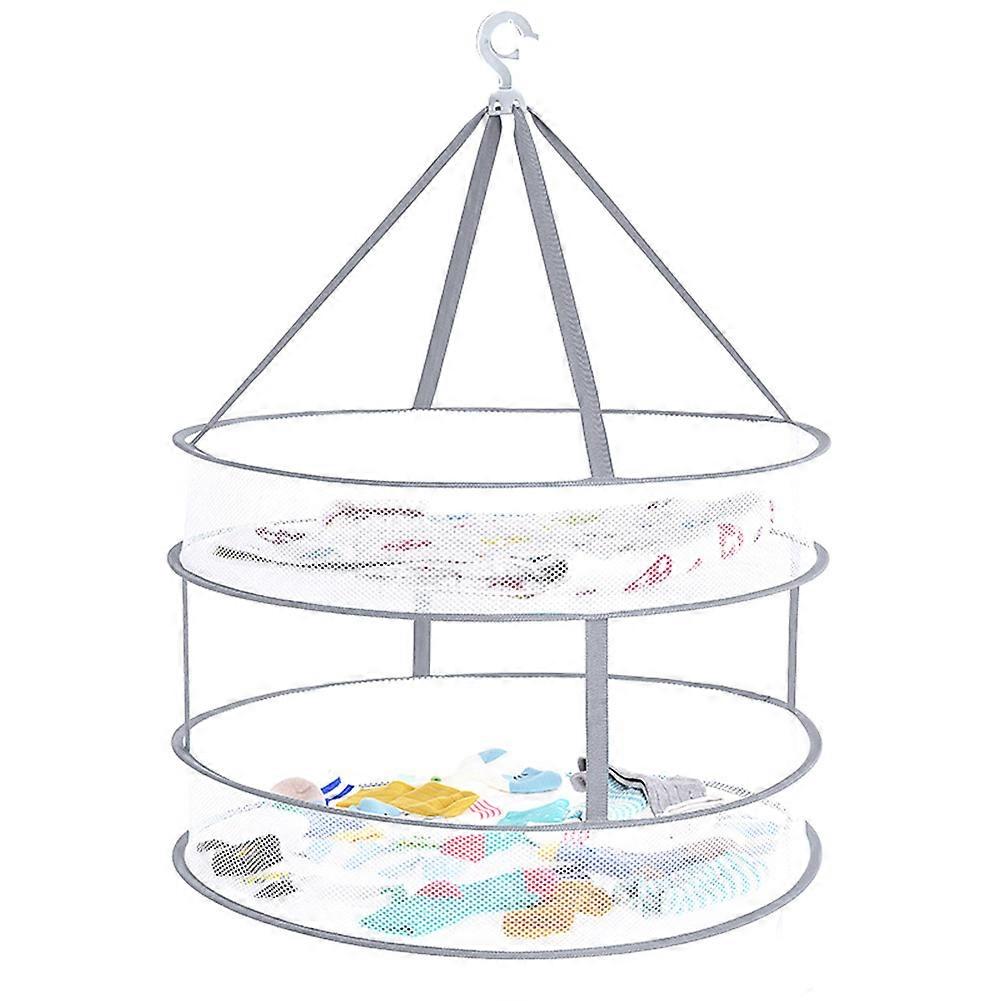 [Yuexinghui] New Foldable Windproof Double layer Clothes Basket 61 Double layer Double circumference (61 Double layer Double circumference)