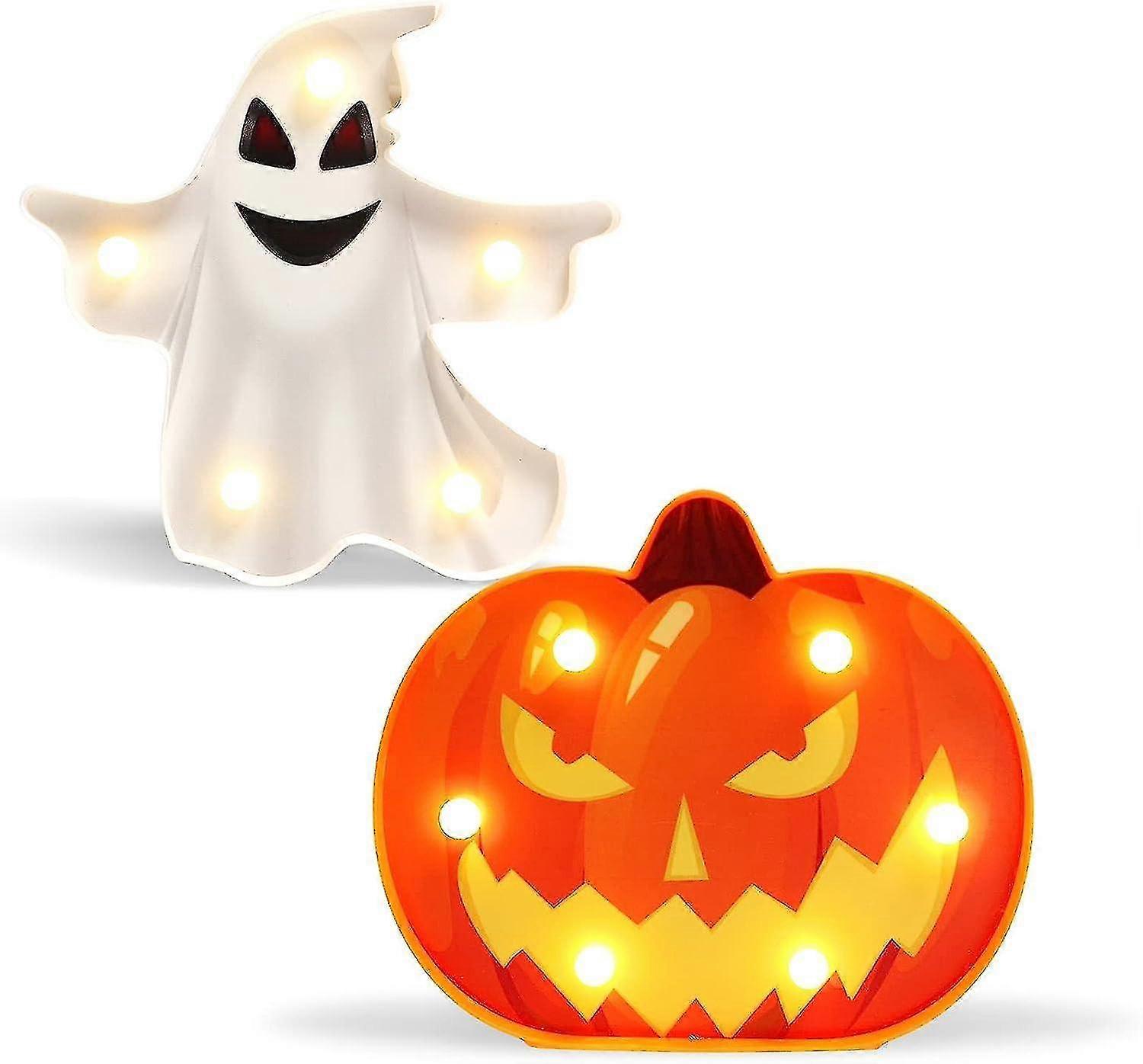 ハロウィーンの装飾 - ハロウィーンの装飾 - カボチャと幽霊の装飾ライト