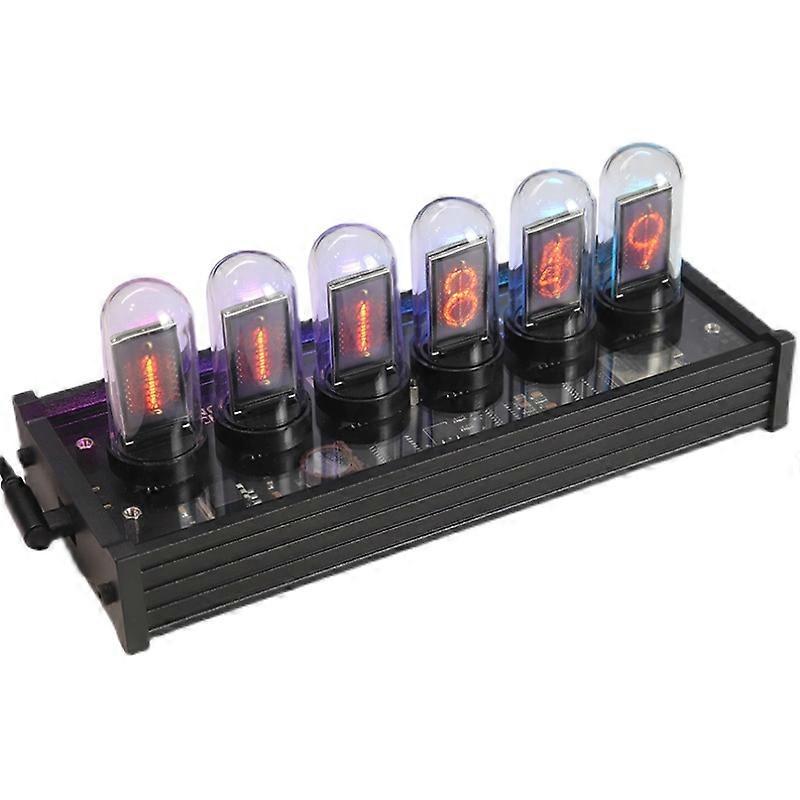 RGB LED Tube Clock 6 Bit Time Photo Display Vintage Desk Clock