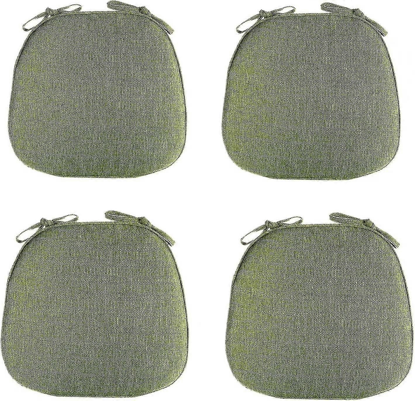 Dining Chair Cushions Set Of 4 - Non Slip U-shaped Seat Pads With Ties, Washable -