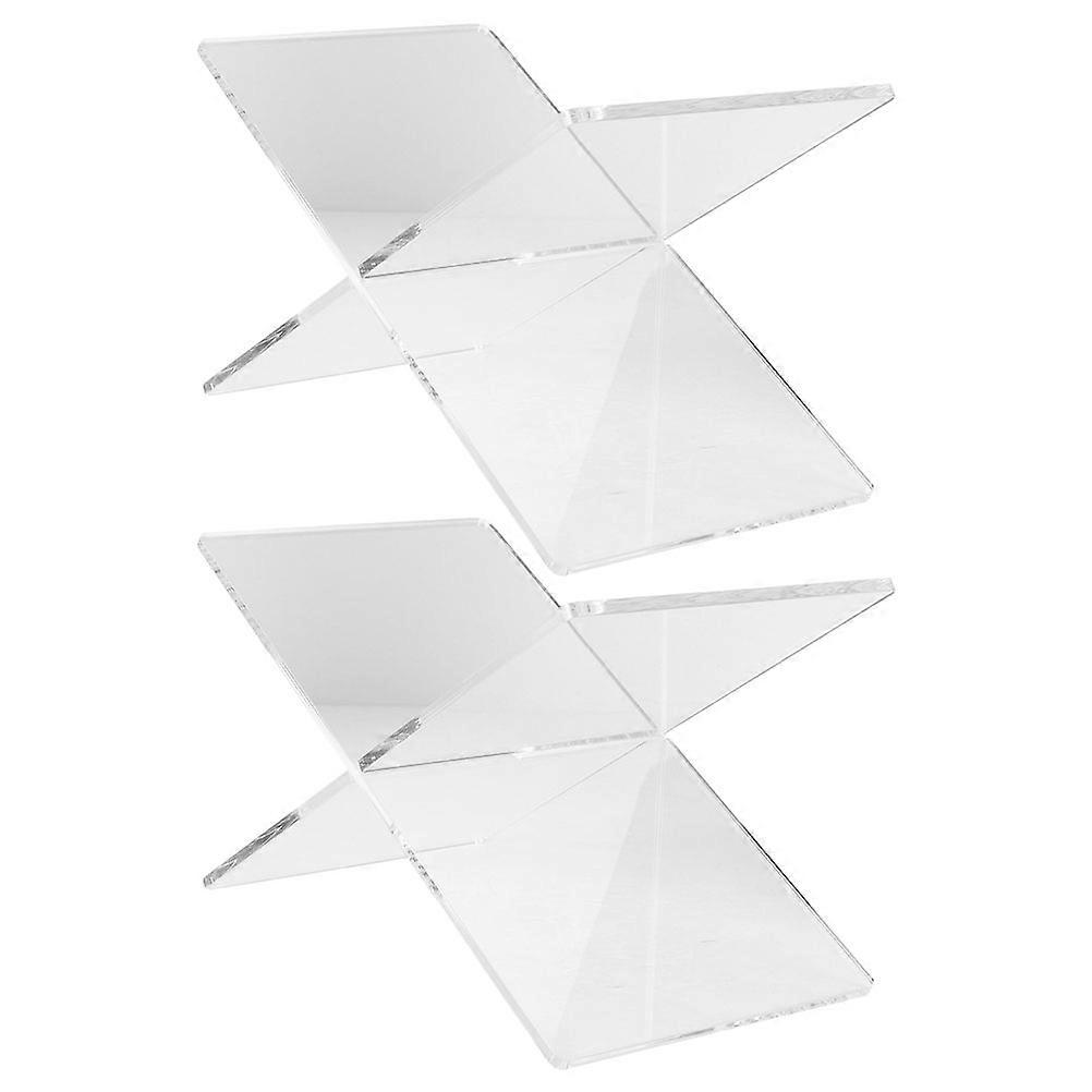2Pcs X-Shaped Reading Holder Creative Reading Rack Multi-functional Book Stand