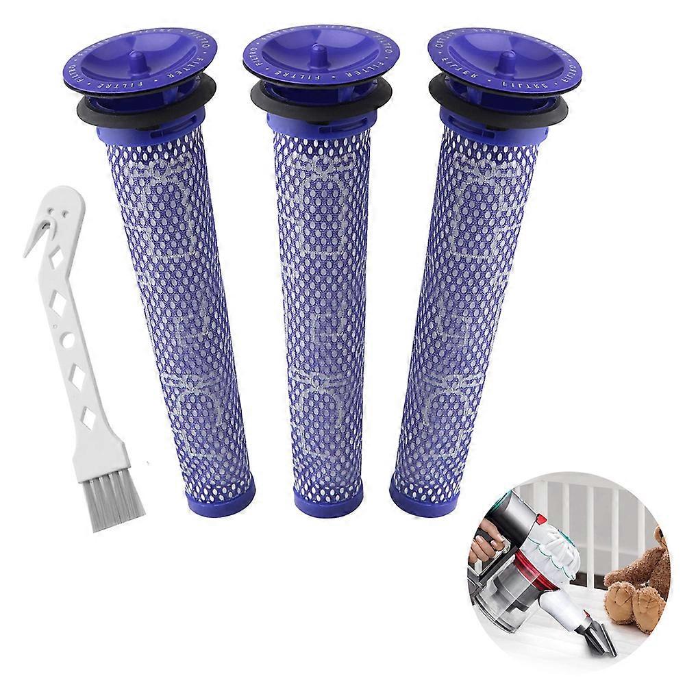 3 Pack Pre Filters for DC58, DC59, V6, V7, V8.Filters Kit for Filter Replacements Free Delivery of A Brush