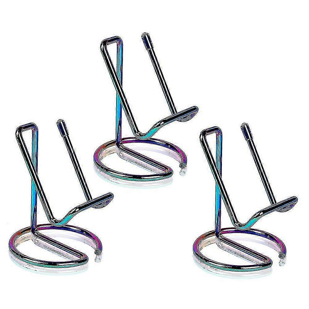 3pcs Metal Business Card Holder Business Card Display Stand, Stands For Picture, Decorative Plate -NMAOV