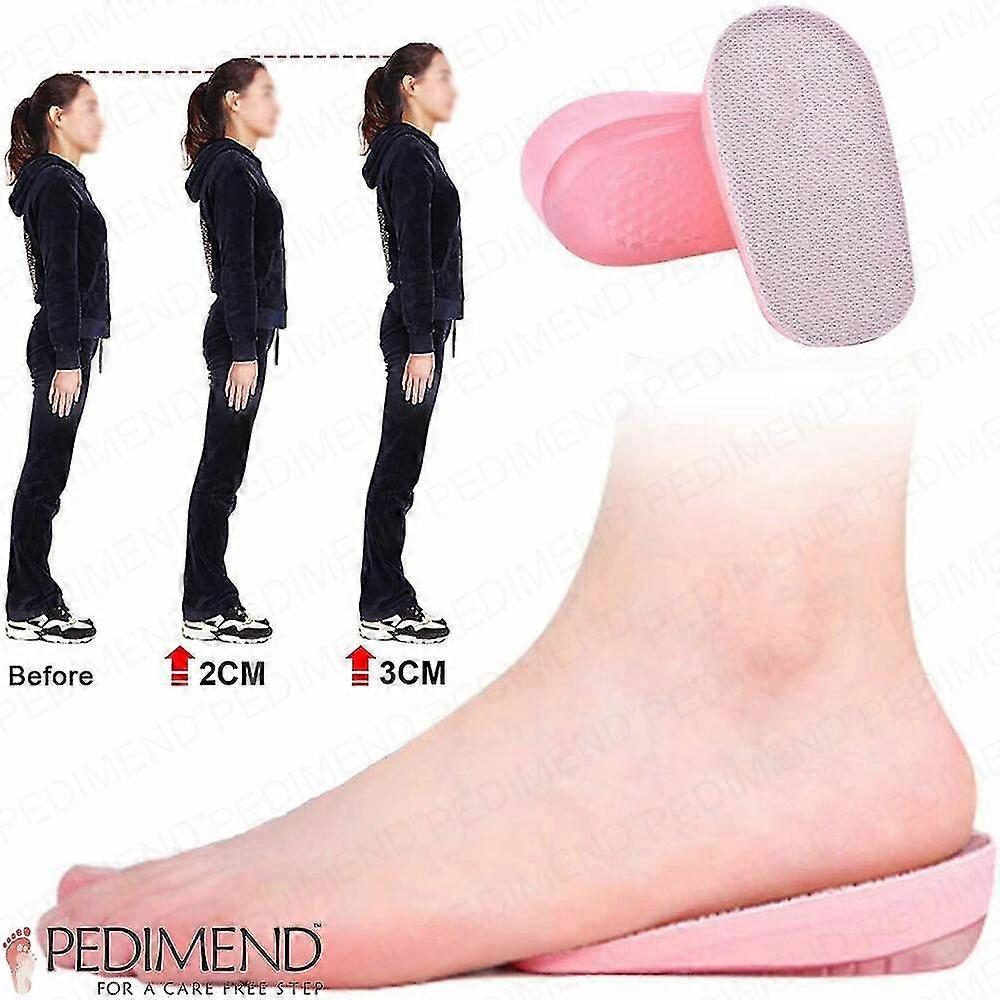 Pedimend Invisible Heel Lift Inserts (2pcs) - Height Increase Insole - Uk Seller Hvg X[s