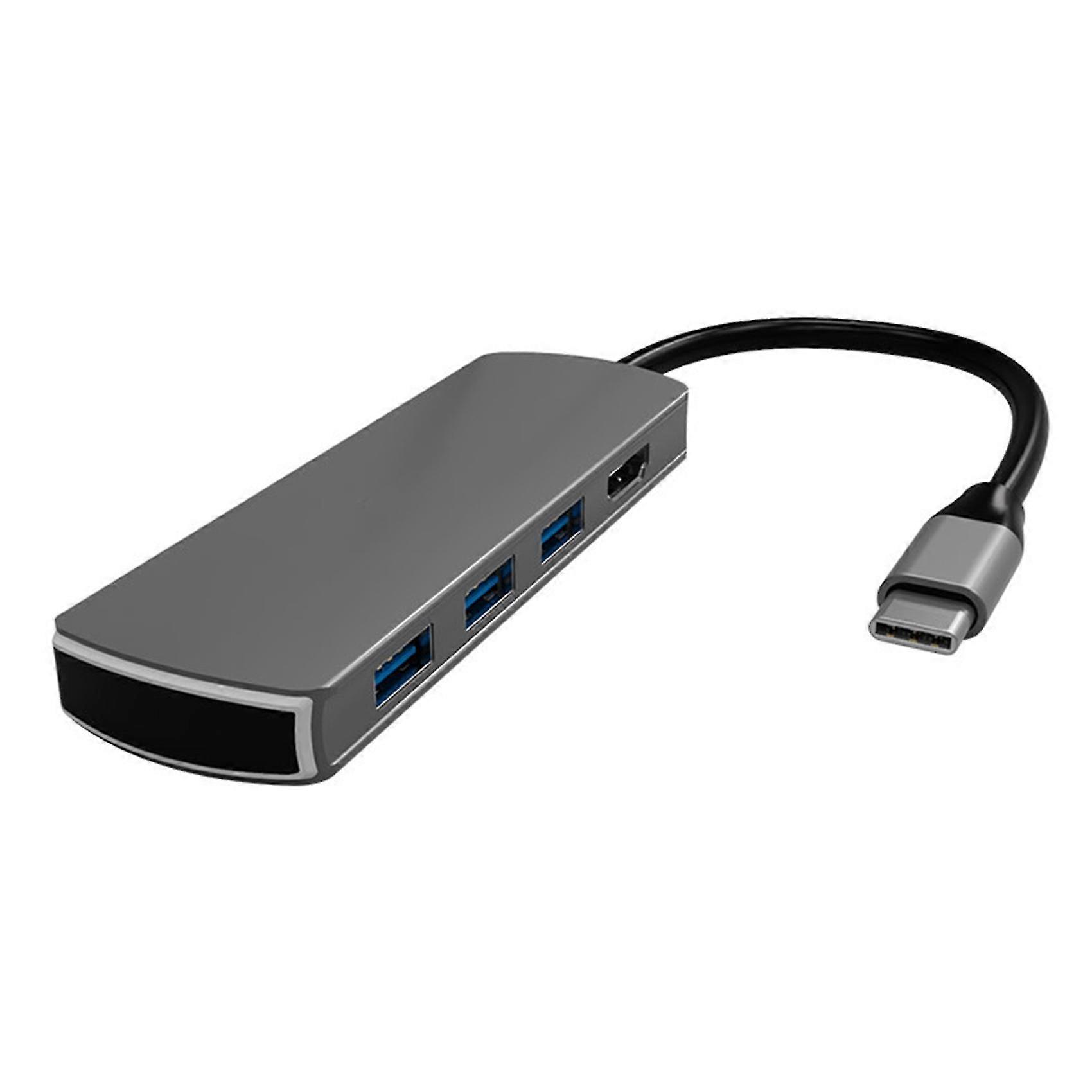 Docking Station 8-Terminal HUb Type-C to USb3.0X3+-Compatible+AUX+SD+TF+PD Docking Station for Lap