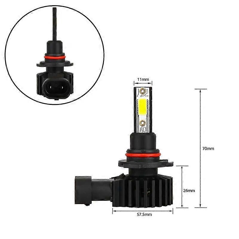 IRONWALLS 2 Pcs 50W Car LED Headlight Bulbs 5000lm 6000K Auto Headlamp COB Chip H1 H4 H7 H11 9005 9006 Led Light Fog lamp