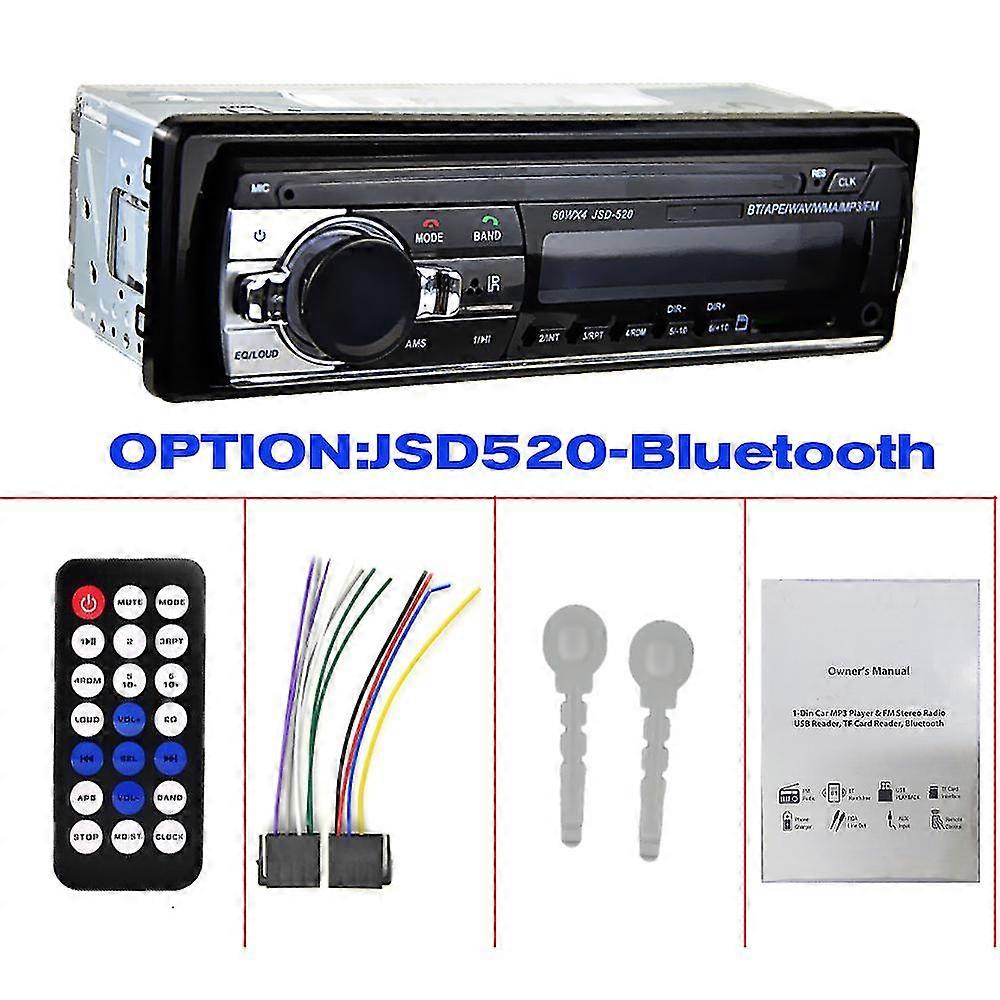 1 Din car radio stereo fm aux input receiver sd usb jsd-520 12v in-dash 1 din car mp3 usb multimedia headunit player