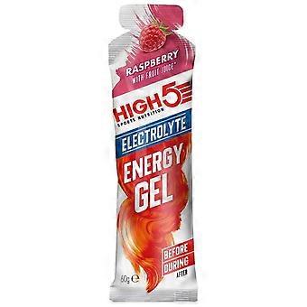 High 5 Energy Gel Electrolyte 60g - Raspberry - Pack of 5