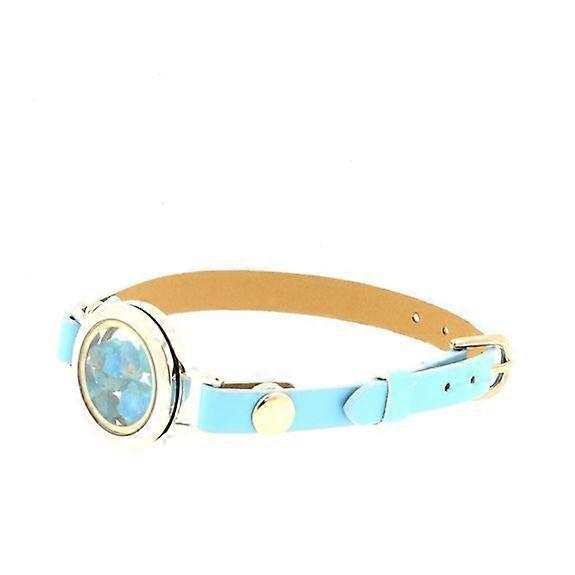Raw neon blue Apatite bracelet, watch model 25 mm
