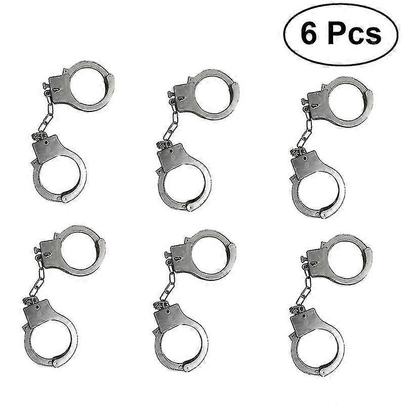 6pcs 子供 コスチューム 手錠 警察 ふりをする 小道具 コスプレ ヒーロー ロールプレイ 小道具