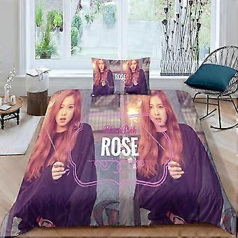 Rosa Nera Set Copripiumino 3D – Microfibra Morbida – Stampa Digitale Originale – 3 Pezzi Con Cerniera – Taglie: Singolo (135x200), Matrimoniale (200x200), King (220x240) - 4